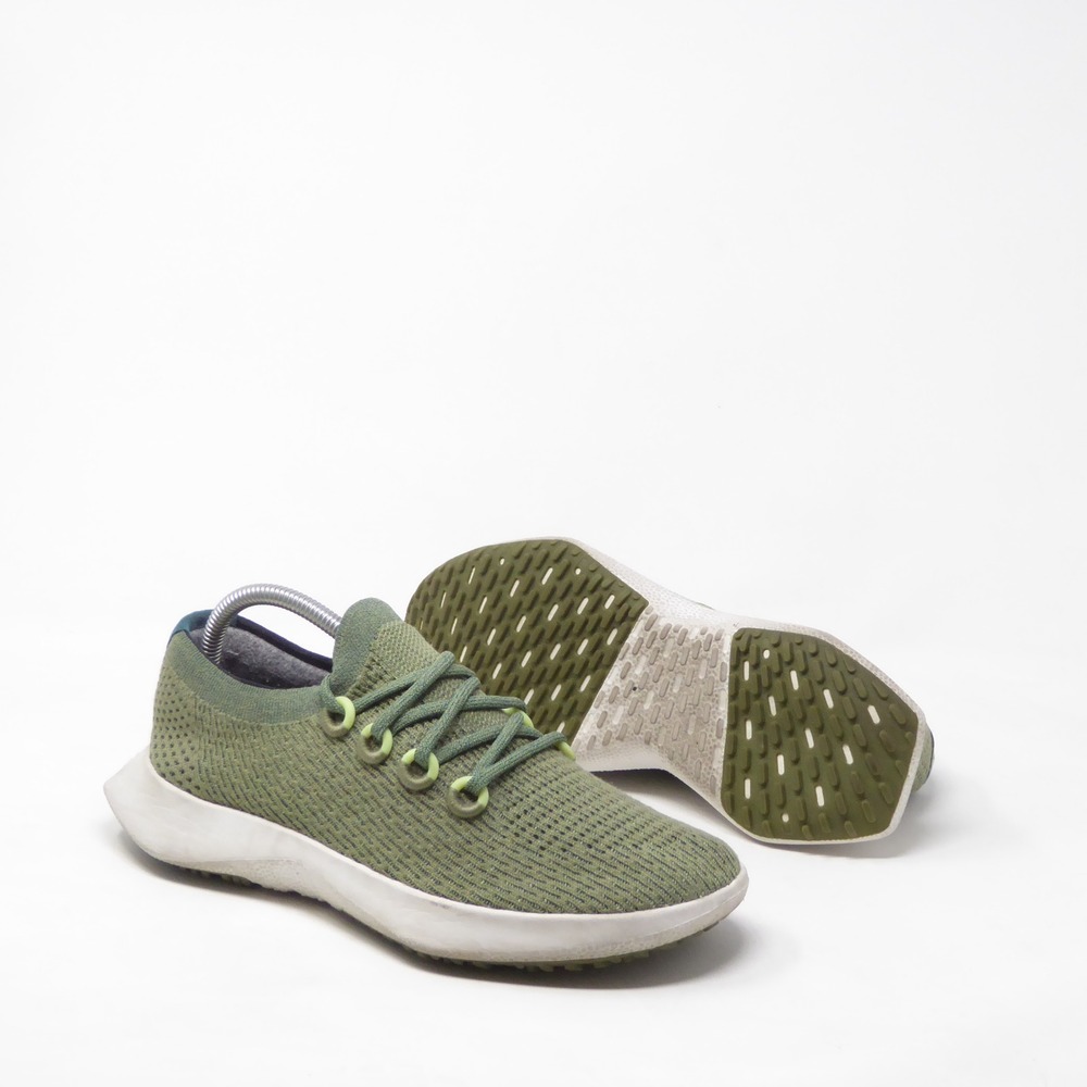 Allbirds Womens Tree Dasher 2 Sneakers Green Knit Running Shoes 9